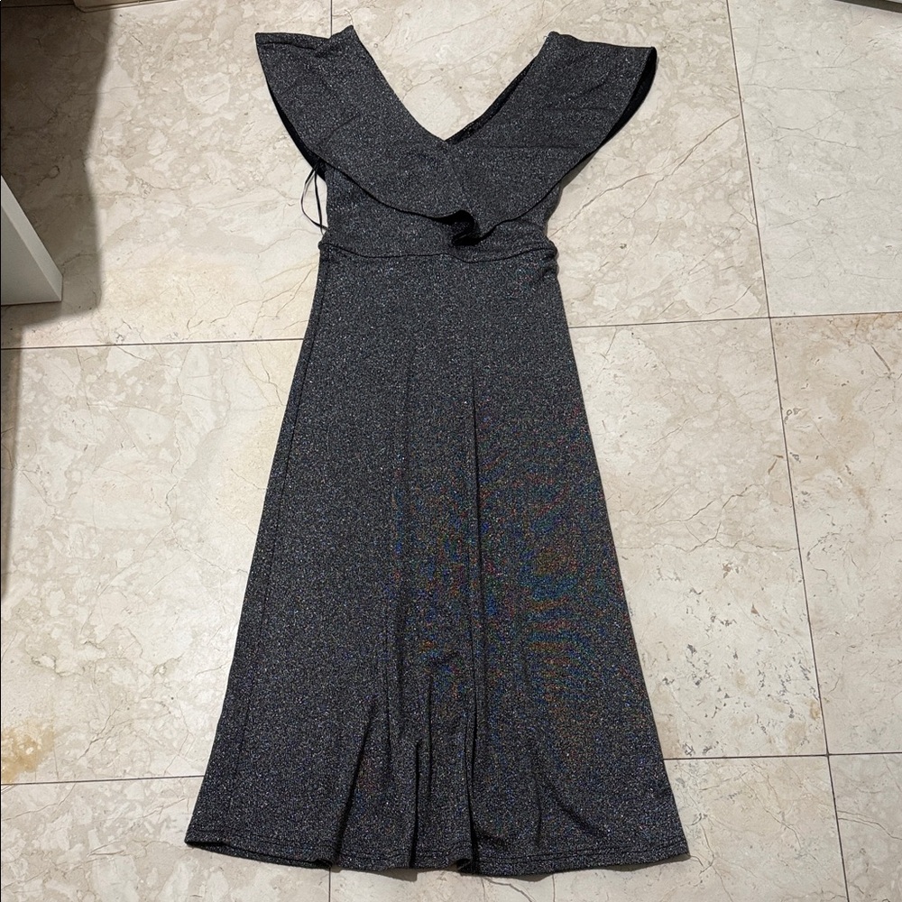 FRNCH Sparkling Black Maxi Dress